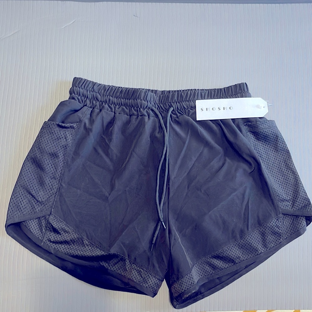 Shosho running sport shorts size S NWT black